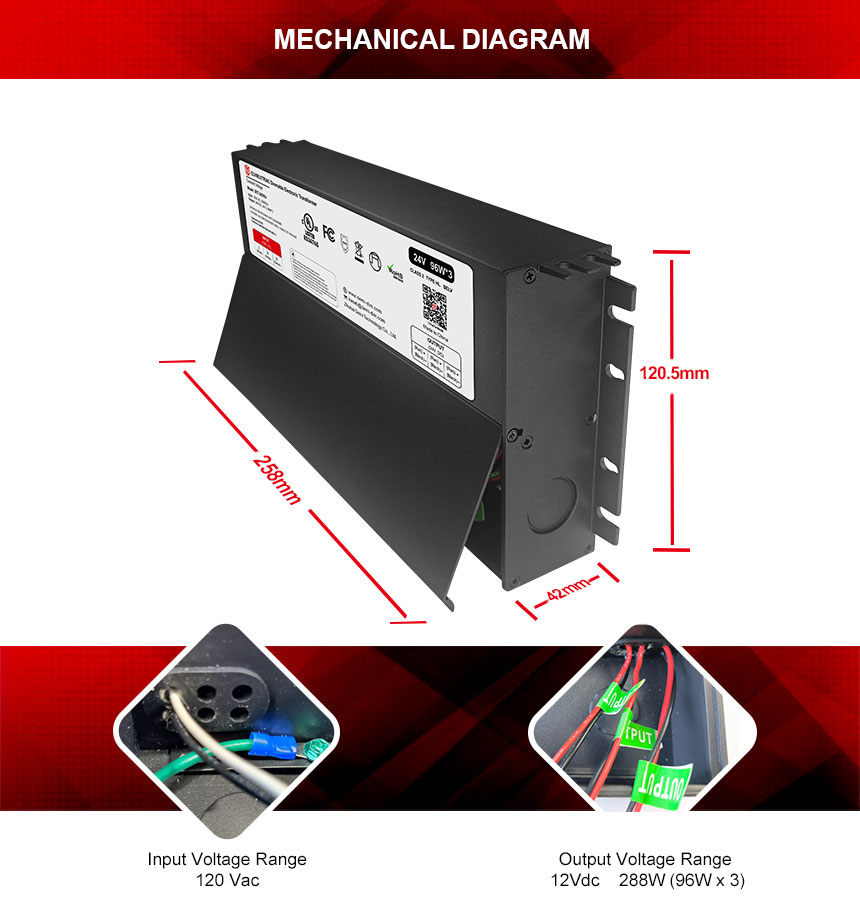 Trasformatore led 24v 288w