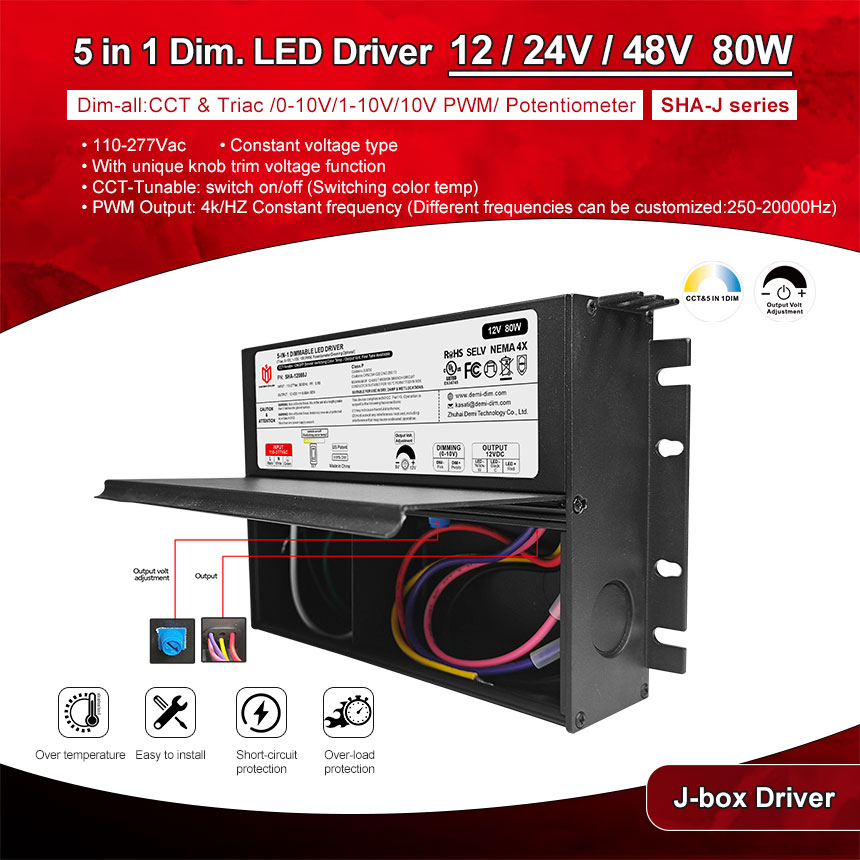 Driver led dimmerabile da 80w