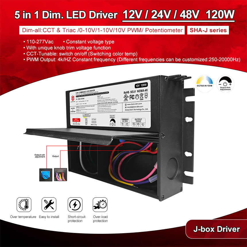 Driver led dimmerabile da 120w